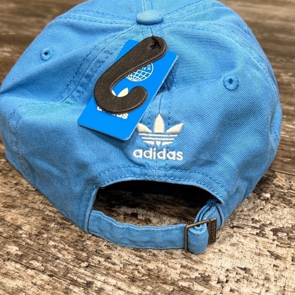 Adidas Originals Hat Relaxed Strapback Pulse Blue White Mens Cap Logo Golf NWT - Picture 7 of 11